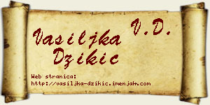 Vasiljka Džikić vizit kartica